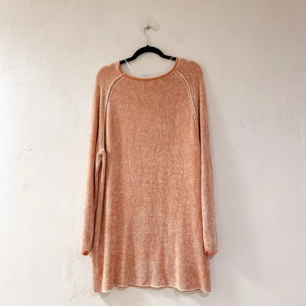 Free People Lenox Sweater Tunic in Carrot Cake Combo Medium